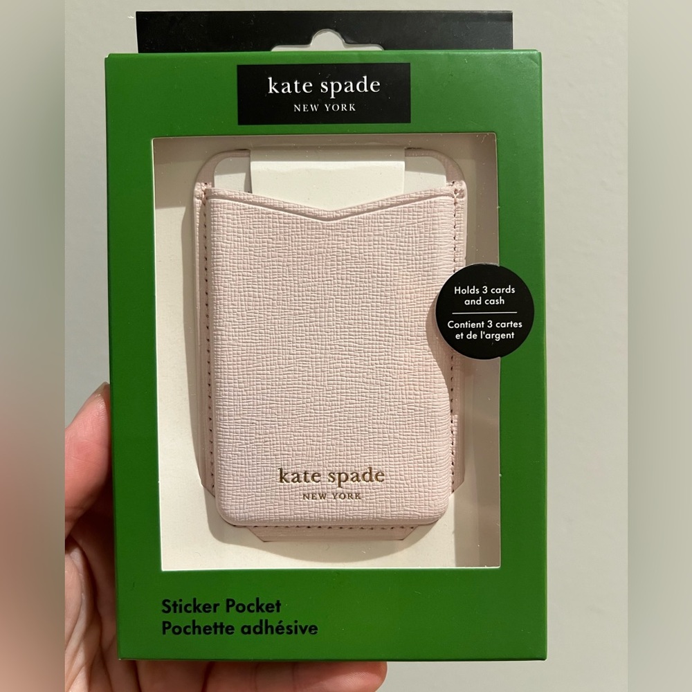 Kate Spade Pink Sticker Pocket card holder phone wallet